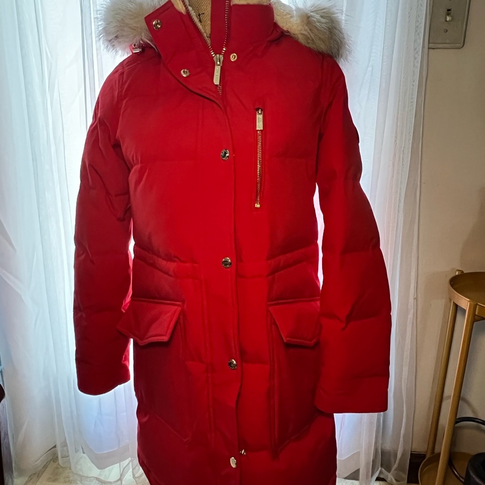 Michael Kors Red and Black Coat